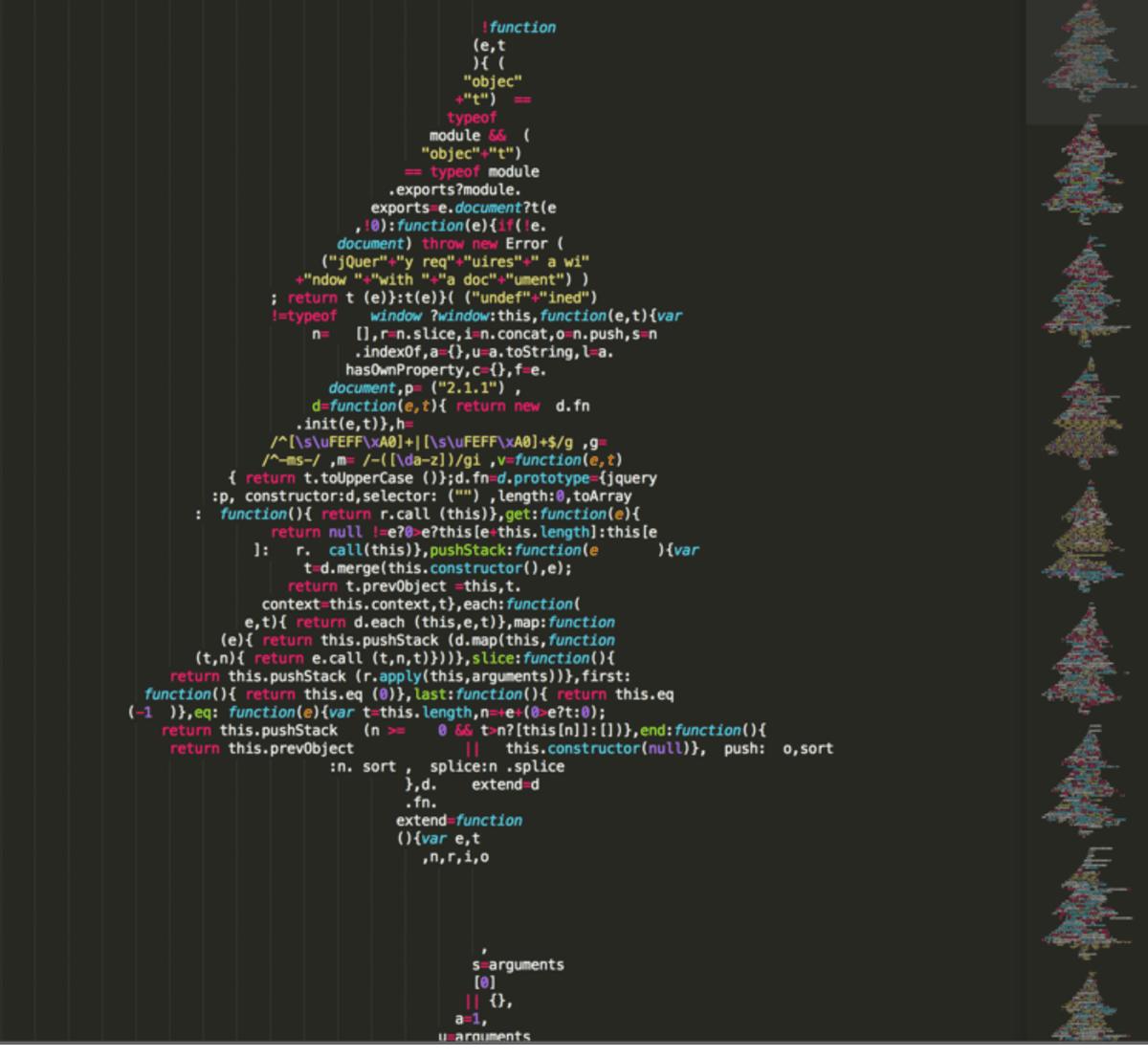 js2image:JavaScript代码变身圣诞树,程序员的浪漫艺术
